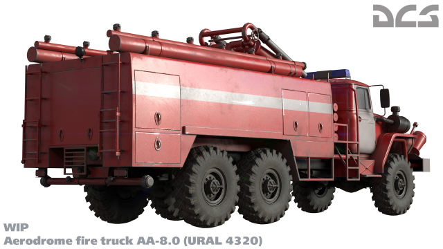 Image of a URAL 4320 fire truck AA-08 why